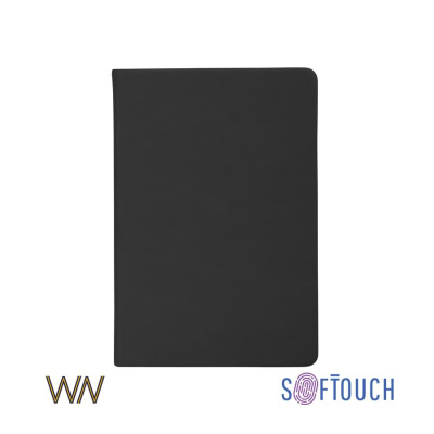 Ежедневник недатированный Милан в линейку, покрытие soft touch, А5, цвет черный-1